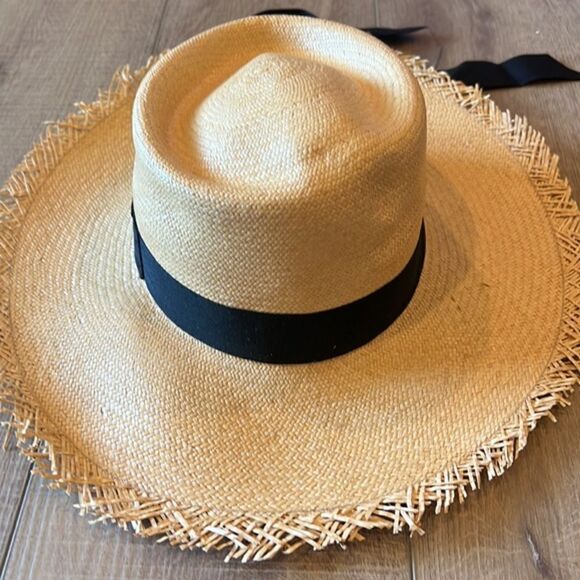 Anthropologie x Elegancia Tropical Straw Boater Size M main image 7